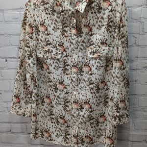 Floral Button-Up Blouse